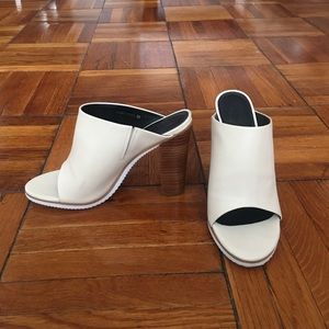 Tibi leather mules in ivory
